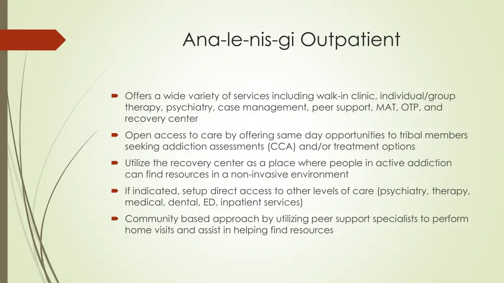 ana le nis gi outpatient