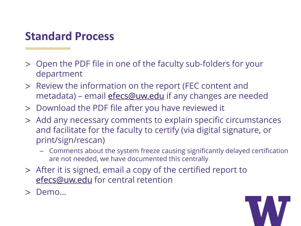 standard process