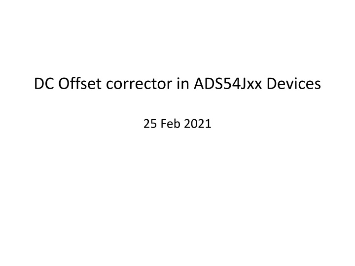 dc offset corrector in ads54jxx devices