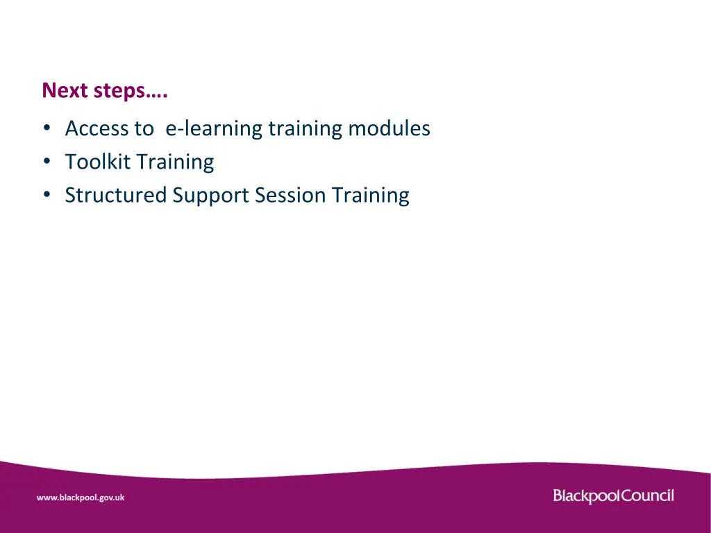 next steps