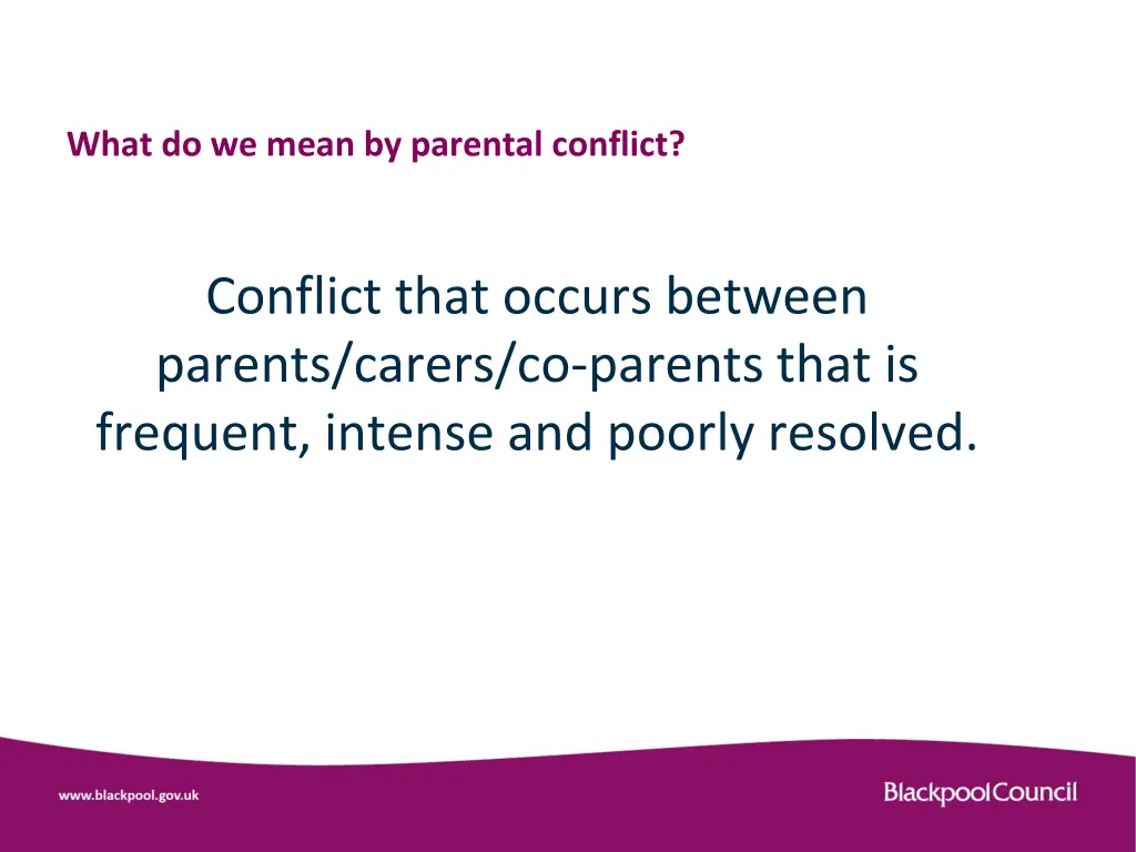 what do we mean by parental conflict