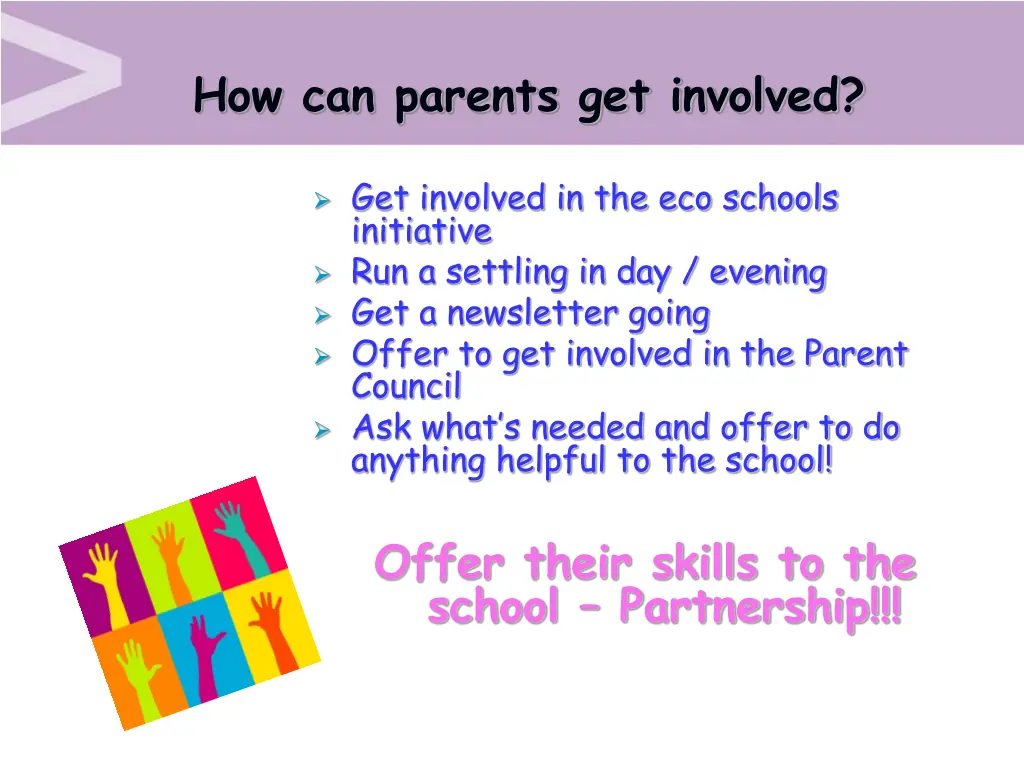 how can parents get involved 1