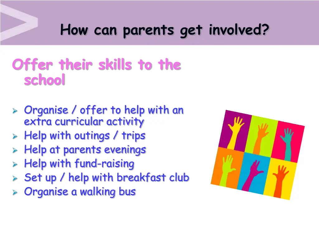 how can parents get involved