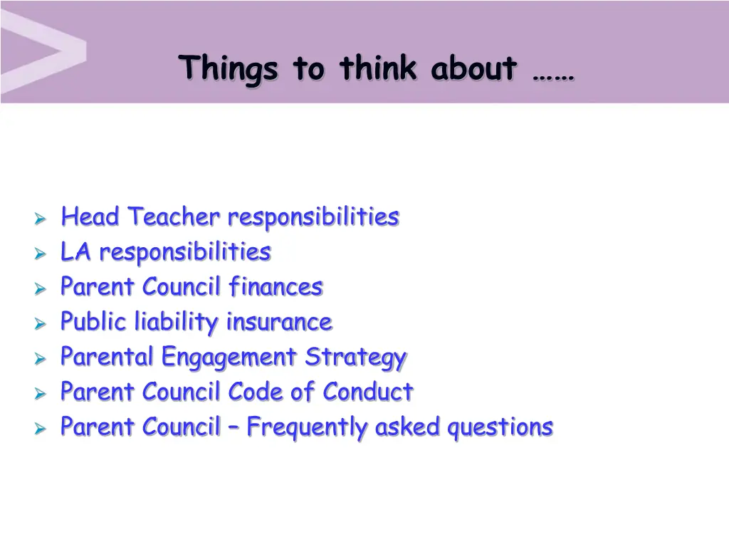things to think about