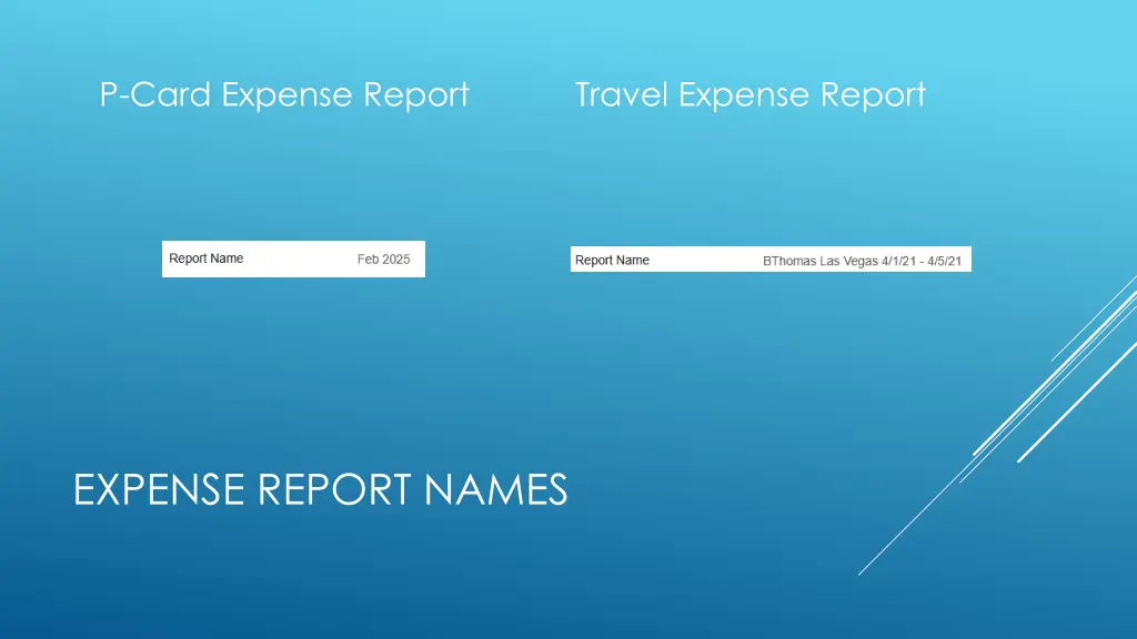 p card expense report