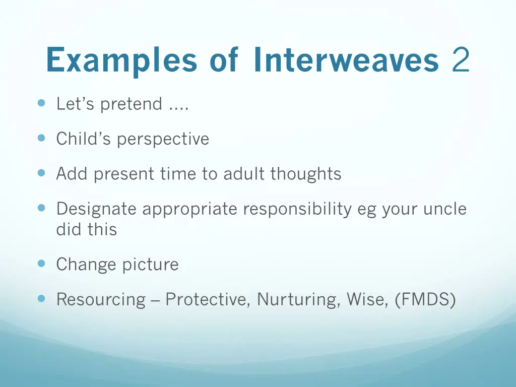 examples of interweaves 2