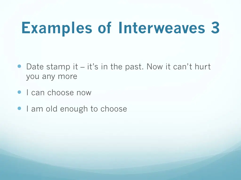 examples of interweaves 3