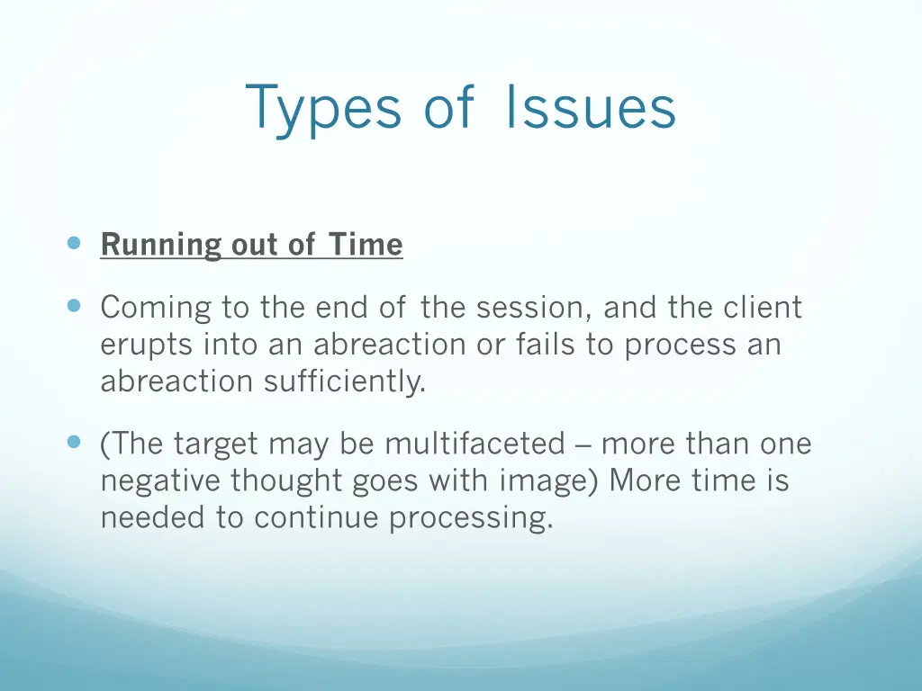 types of issues 1