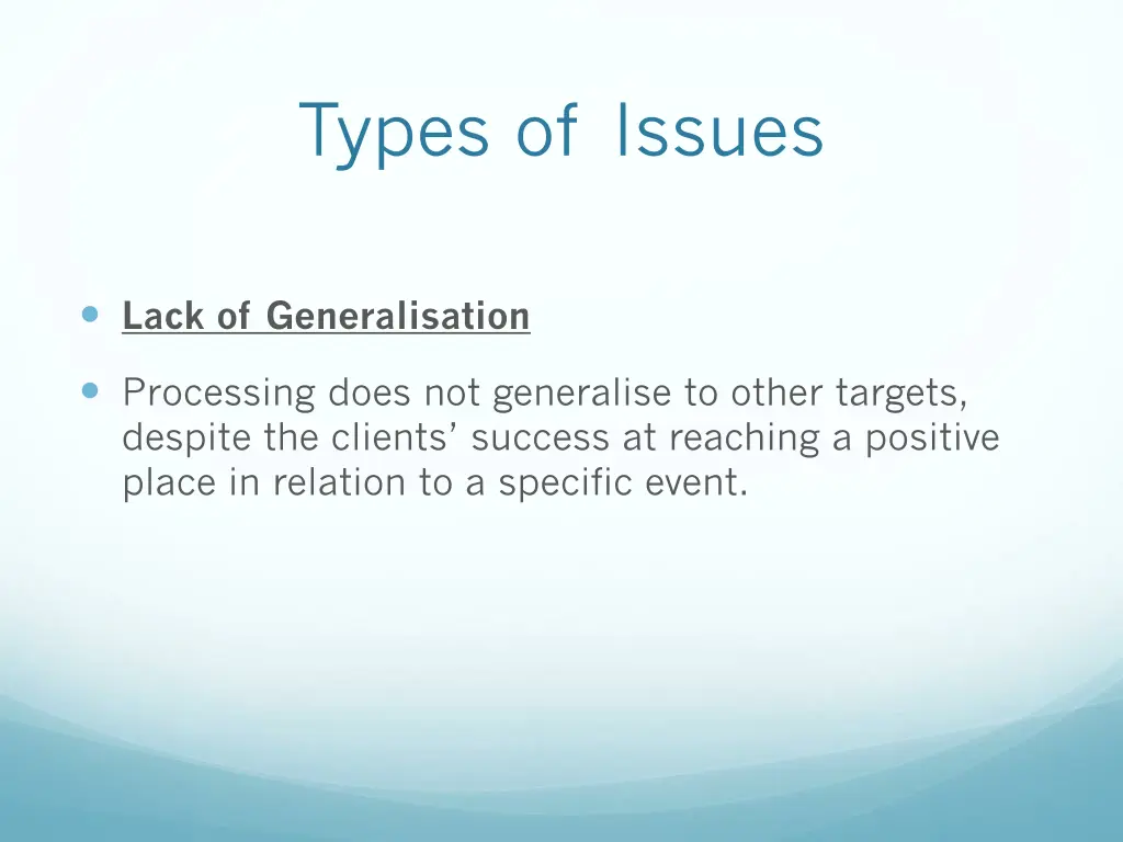 types of issues 2