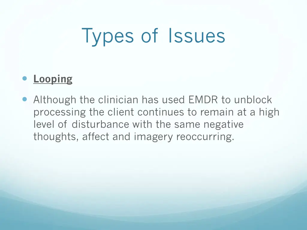 types of issues