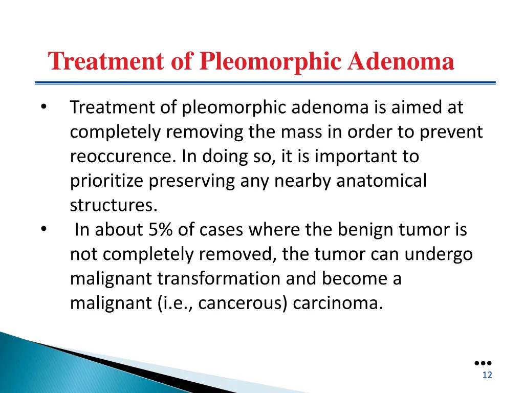 treatment of pleomorphic adenoma