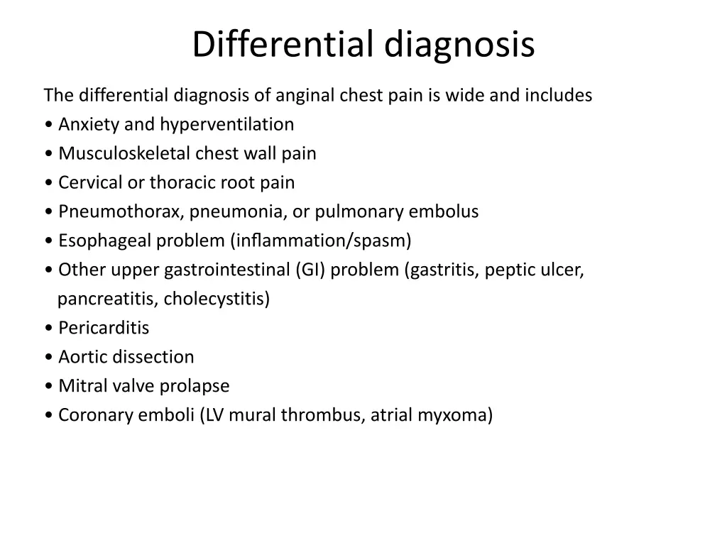differential diagnosis