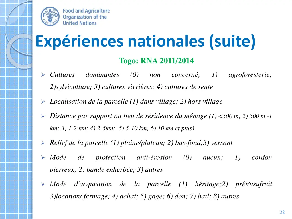 exp riences nationales suite