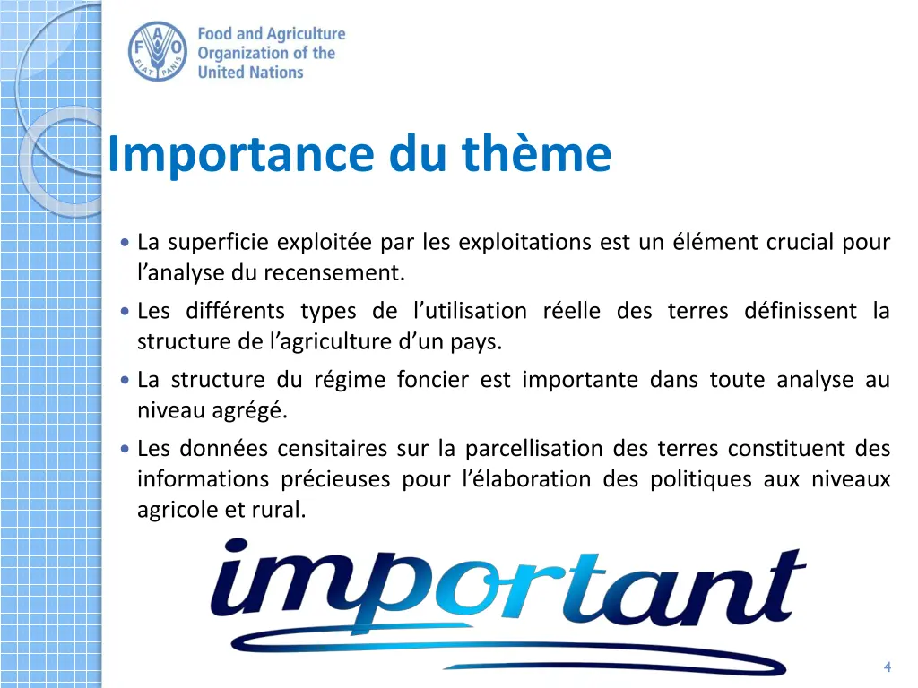 importance du th me