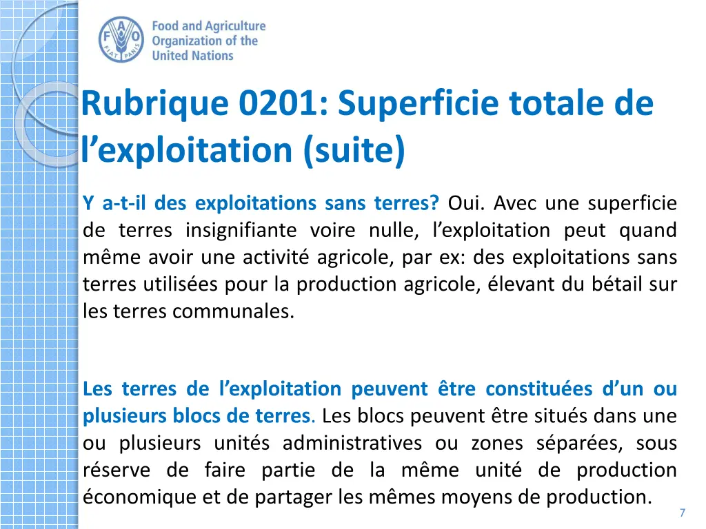 rubrique 0201 superficie totale de l exploitation 1