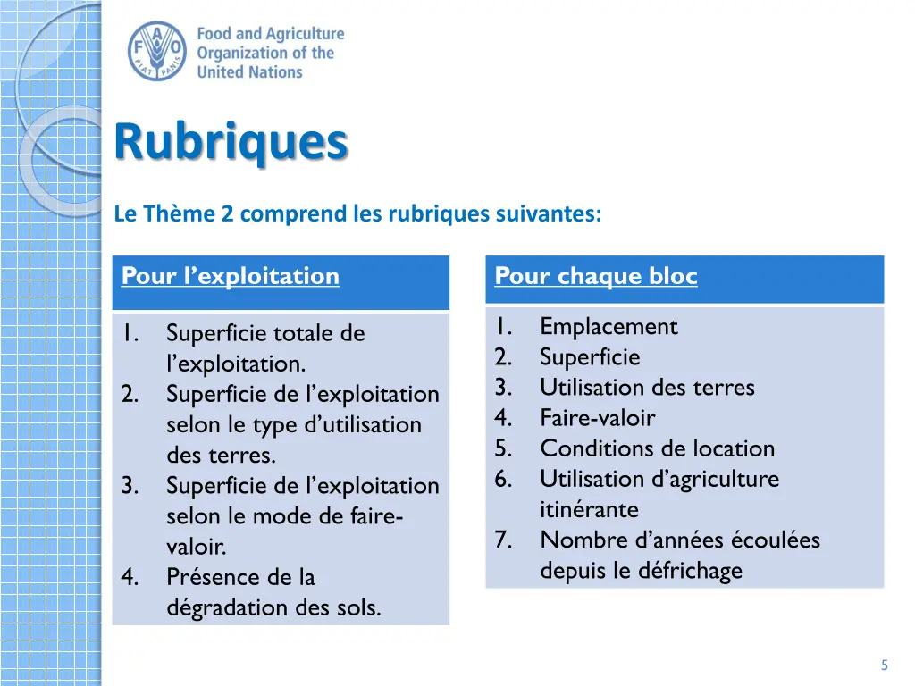 rubriques