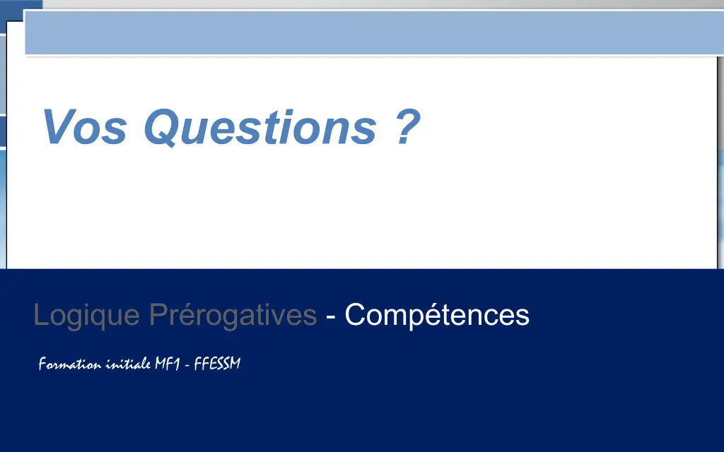 vos questions