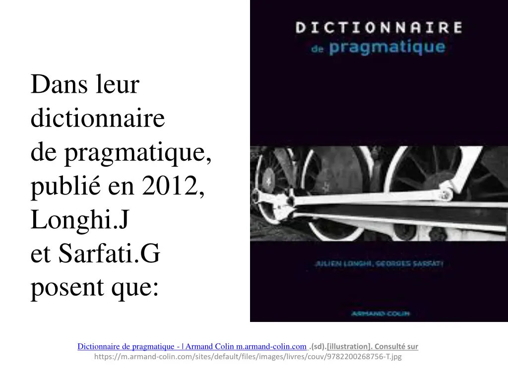 dans leur dictionnaire de pragmatique publi