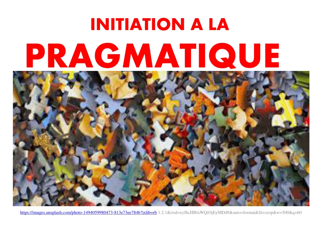 initiation a la pragmatique