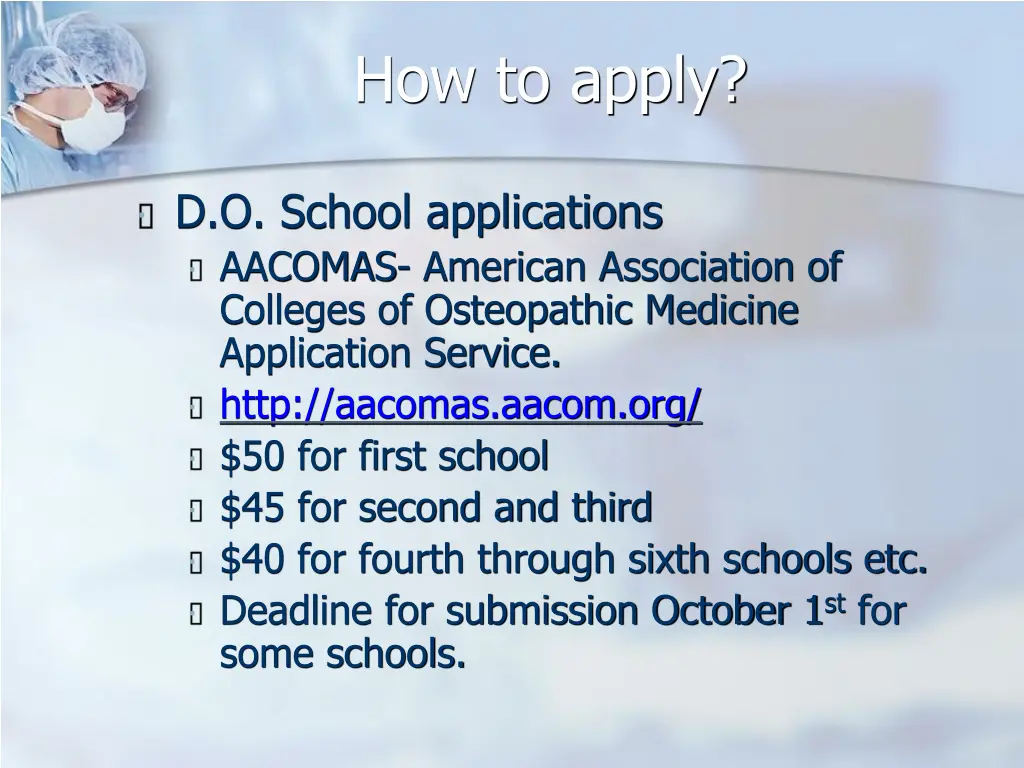 how to apply