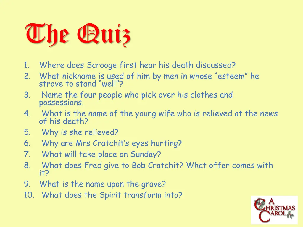 the quiz
