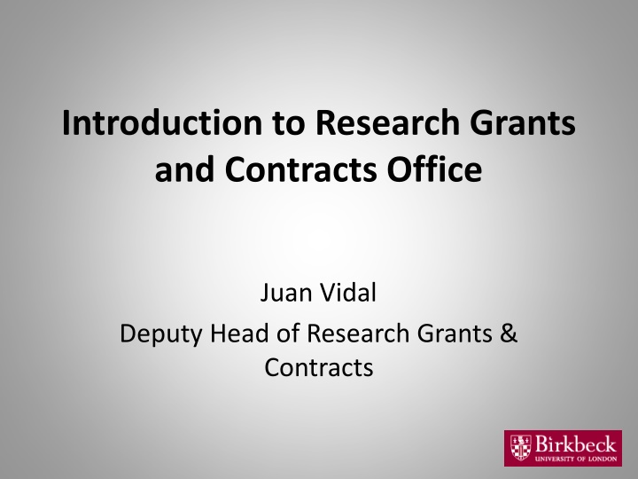introduction to research grants and contracts