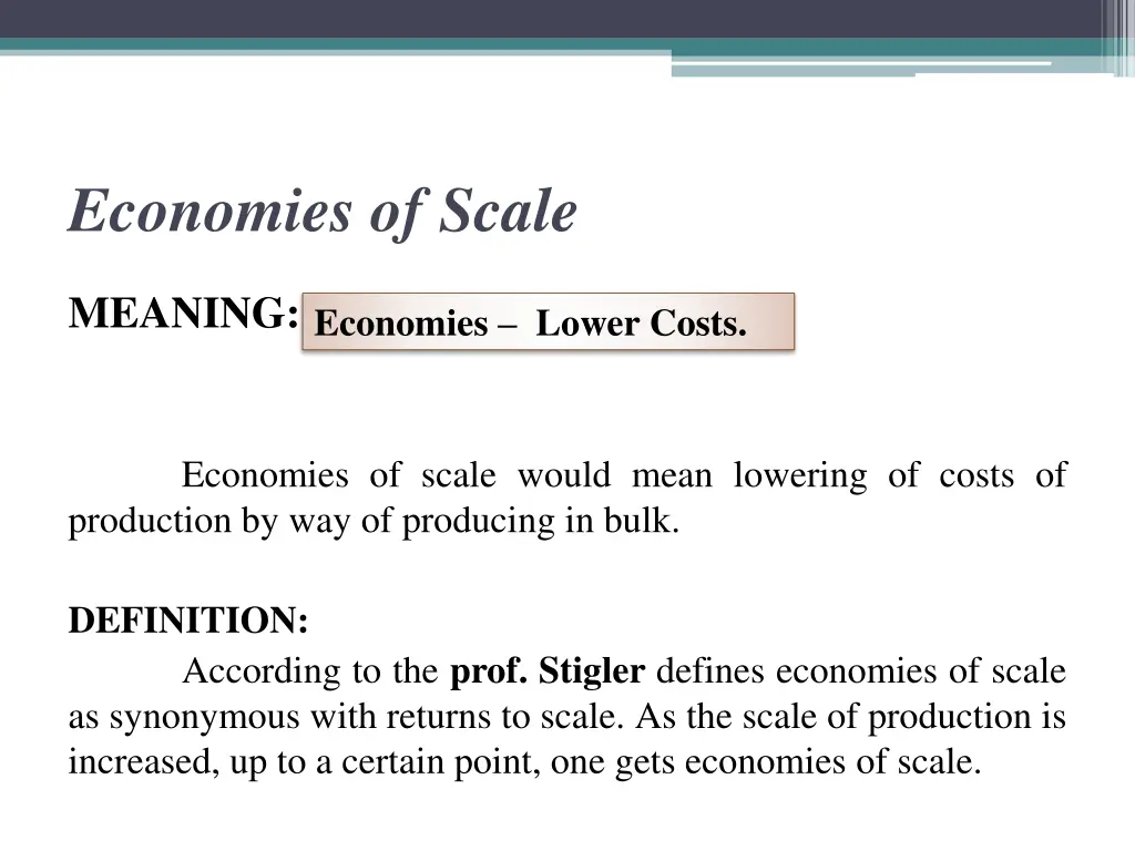 economies of scale