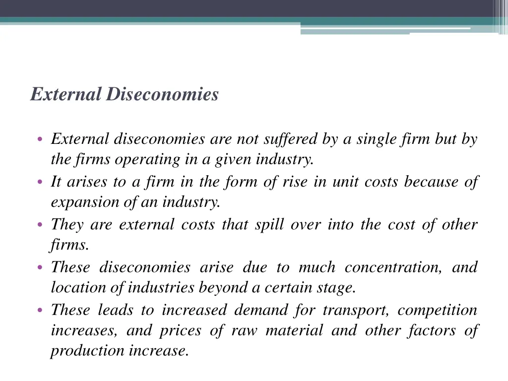 external diseconomies