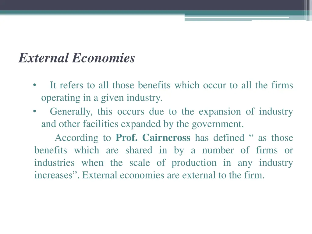 external economies