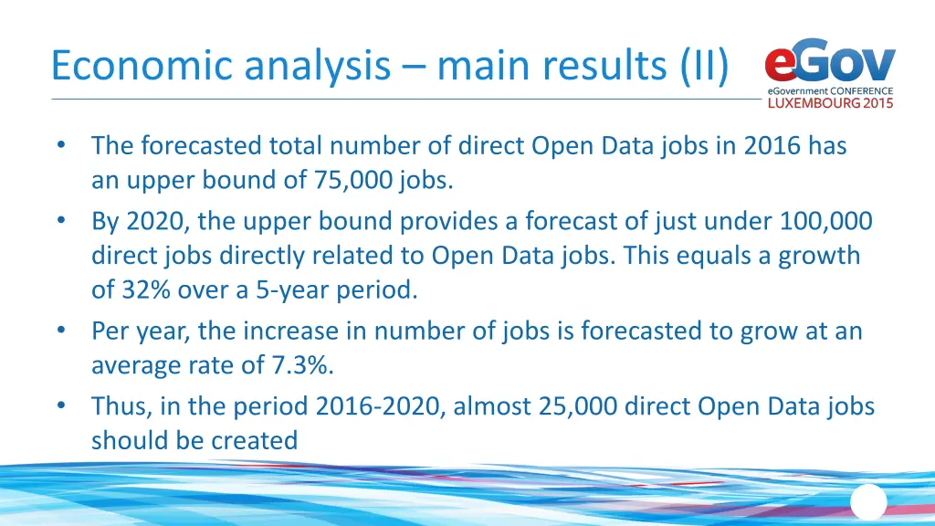 economic analysis main results ii