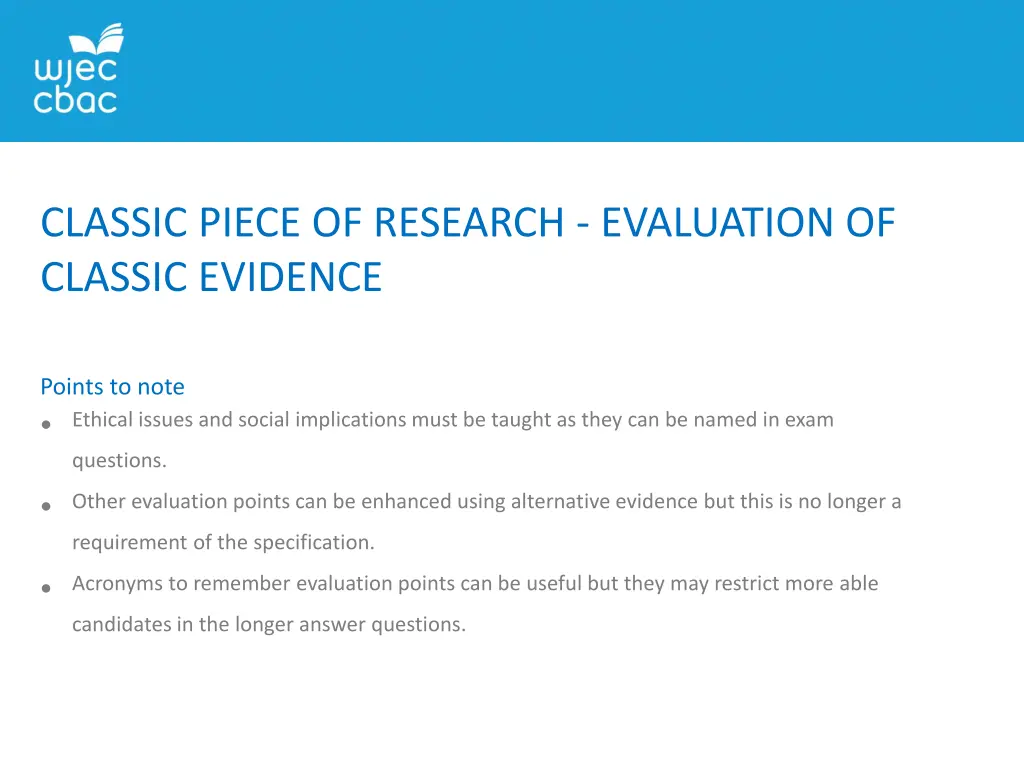 classic piece of research evaluation of classic