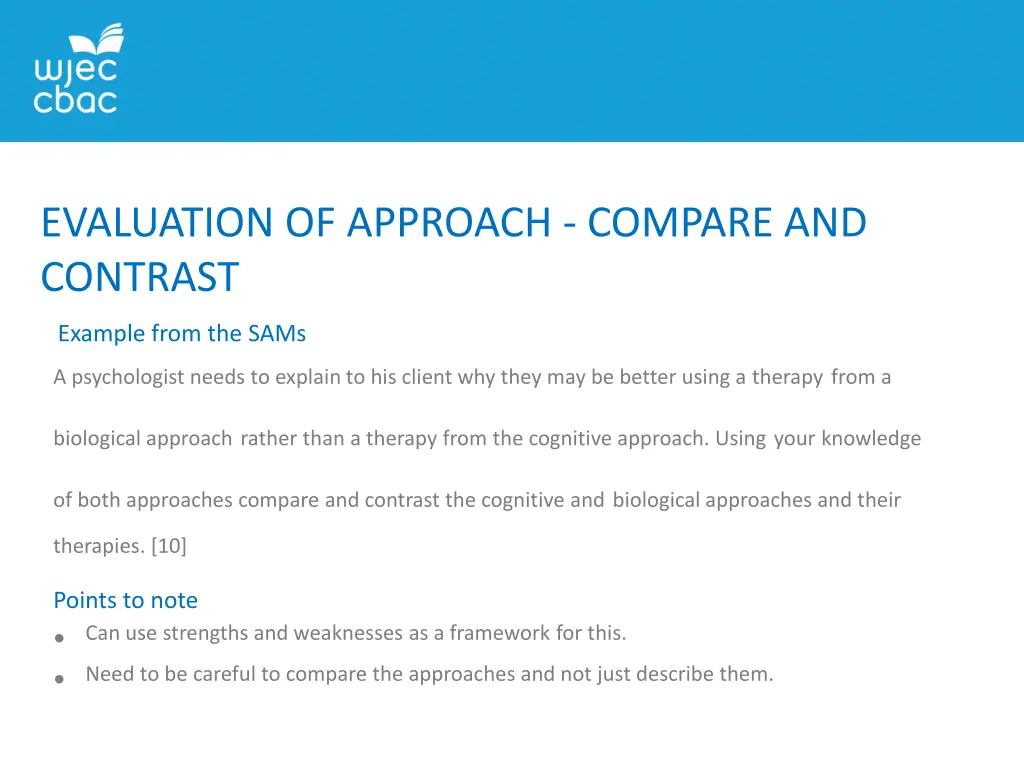 evaluation of approach compare and contrast