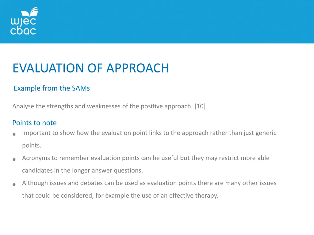 evaluation of approach