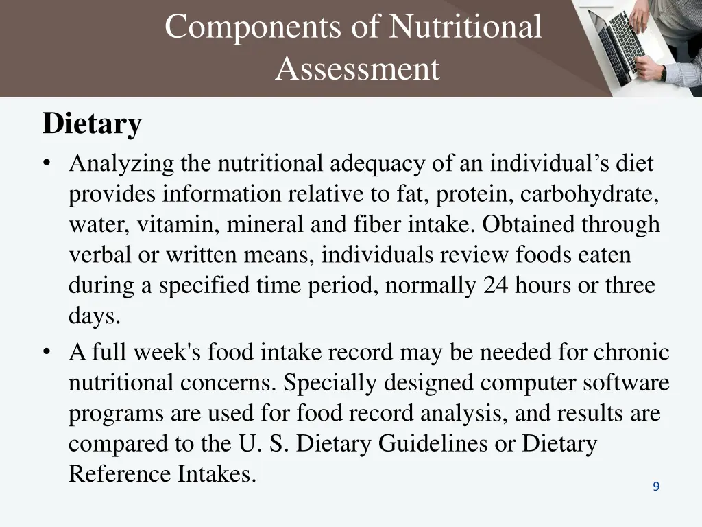 components of nutritional assessment 3