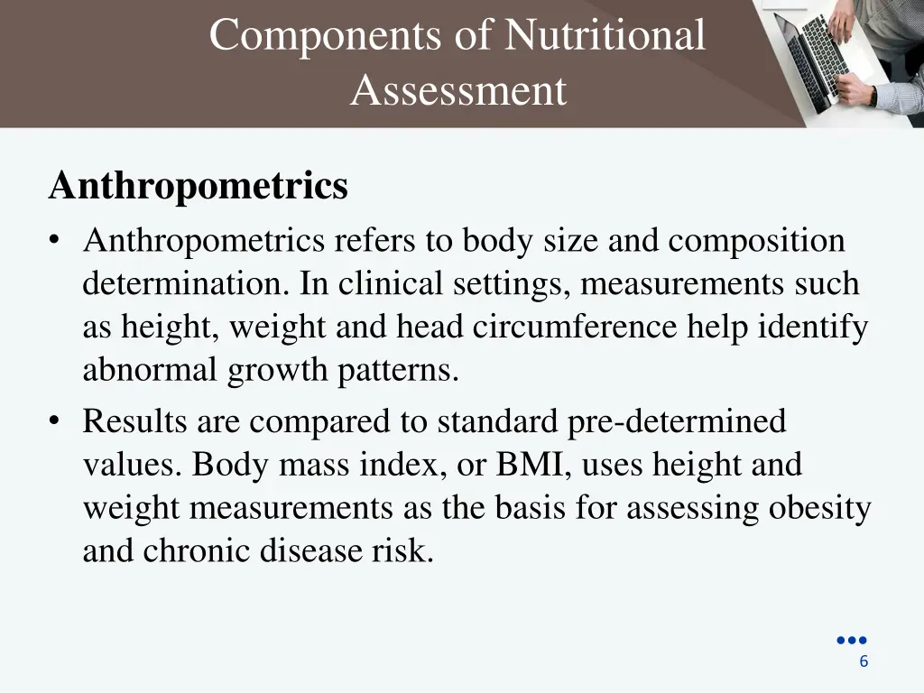 components of nutritional assessment