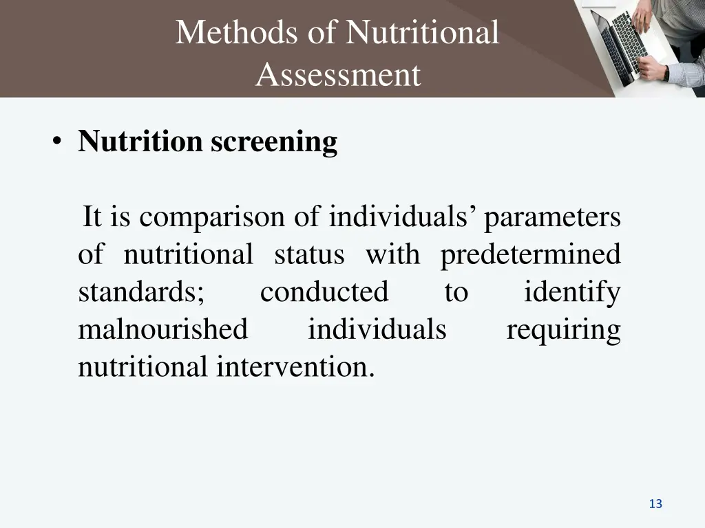methods of nutritional assessment 2