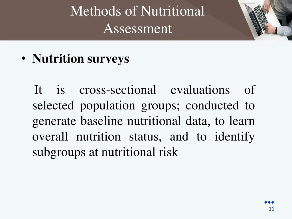 methods of nutritional assessment