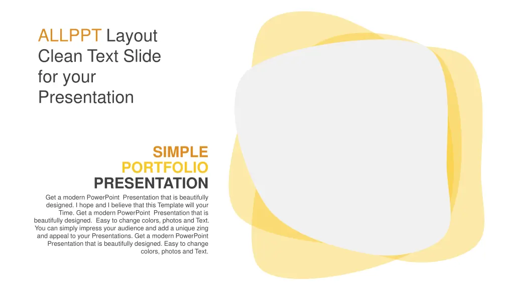 allppt layout clean text slide for your