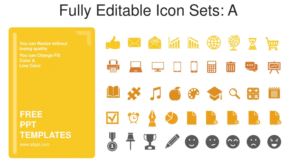 fully editable icon sets a