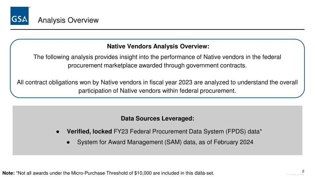 analysis overview