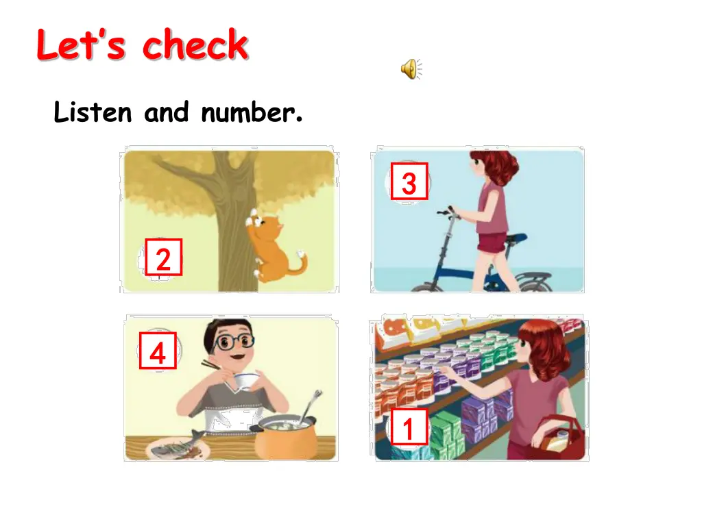 listen and number