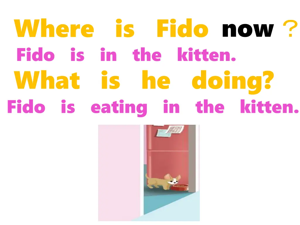 where is fido fido is in the kitten