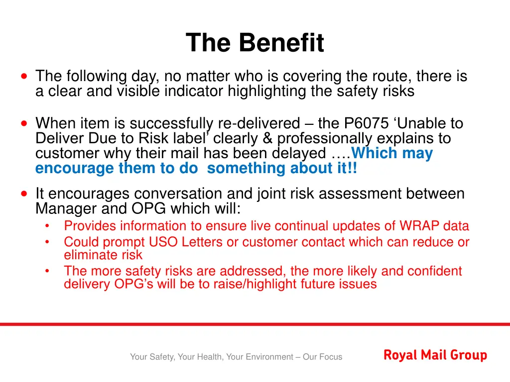 the benefit