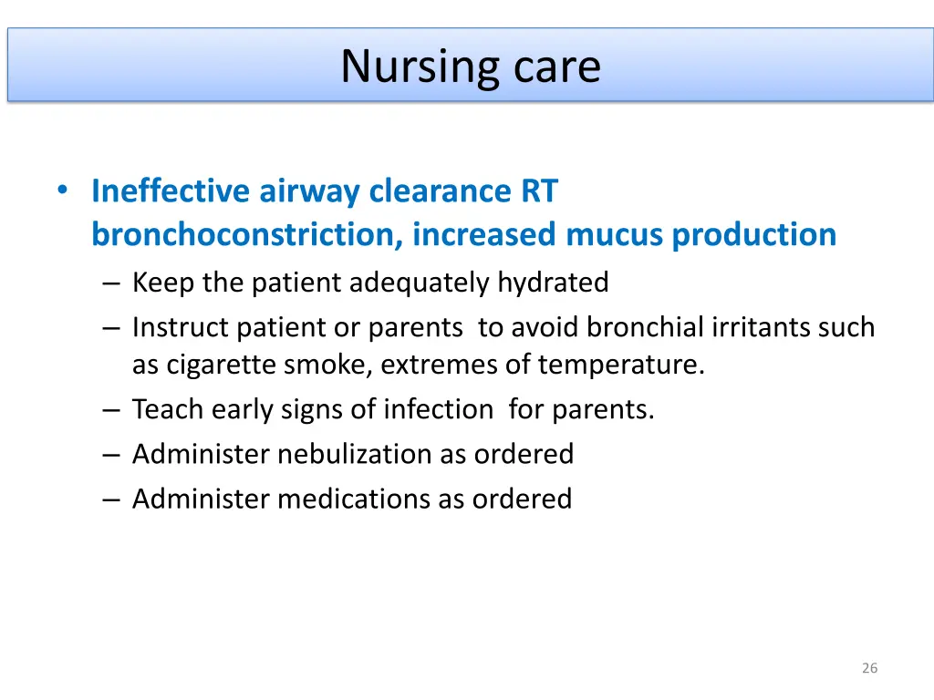 nursing care