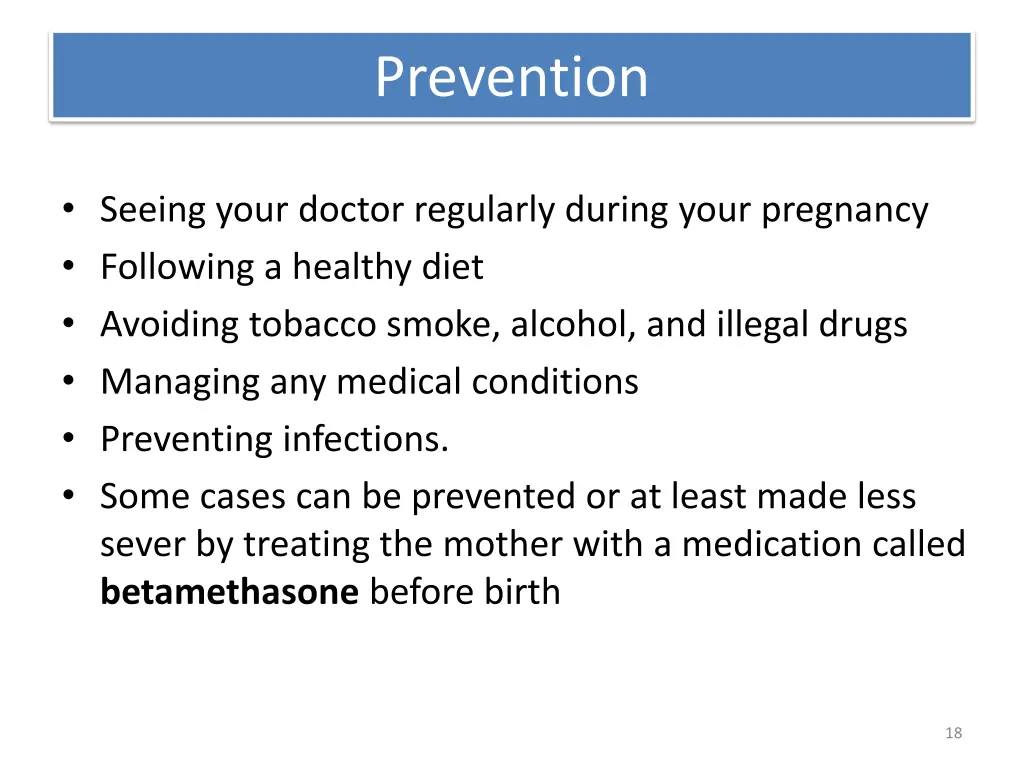 prevention