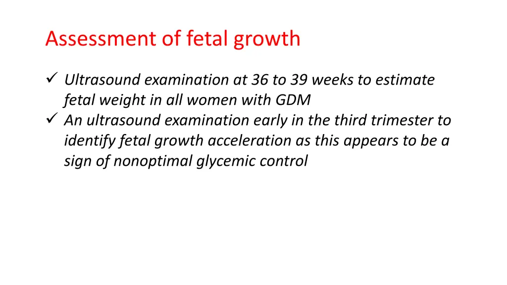 assessment of fetal growth