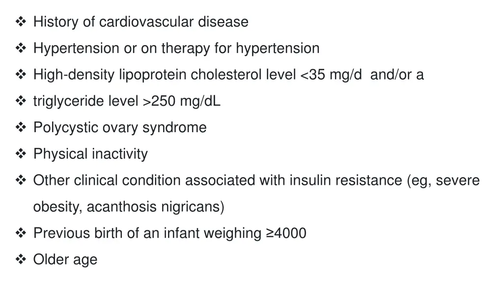 history of cardiovascular disease