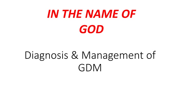 in the name of god