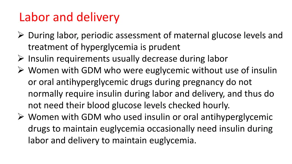 labor and delivery