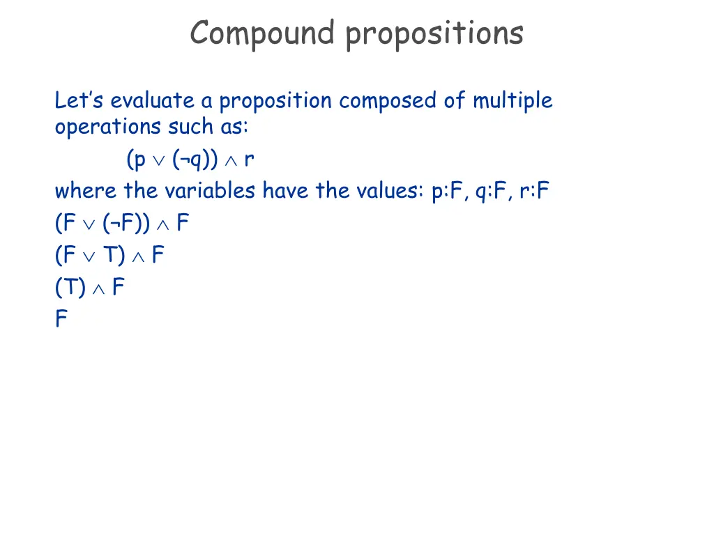 compound propositions